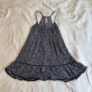 American Eagle Outfitters | Dresses | Nwt Ae Floral Denim Mini Shift Dress Size Small